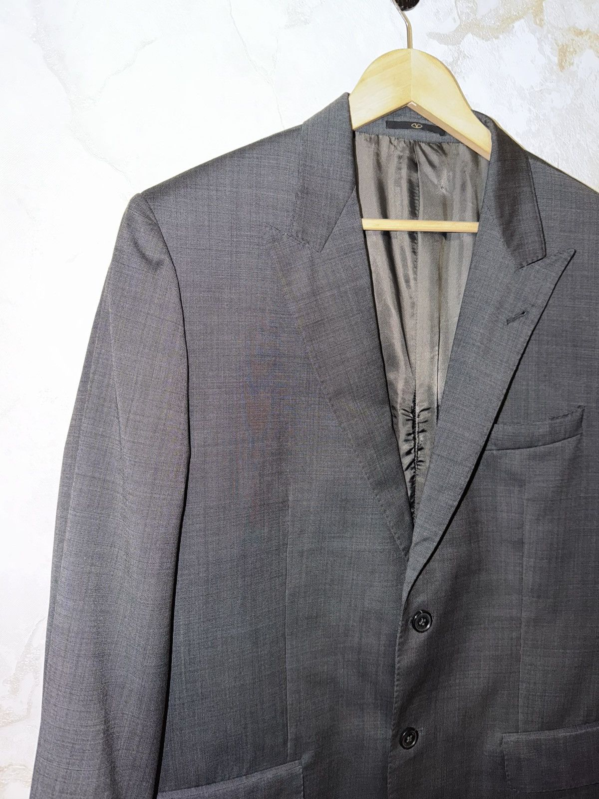 Valentino Valentino ROMA Suit Pants Jacket Grey Luxury Size USA 46 Size 46L - 4 Thumbnail