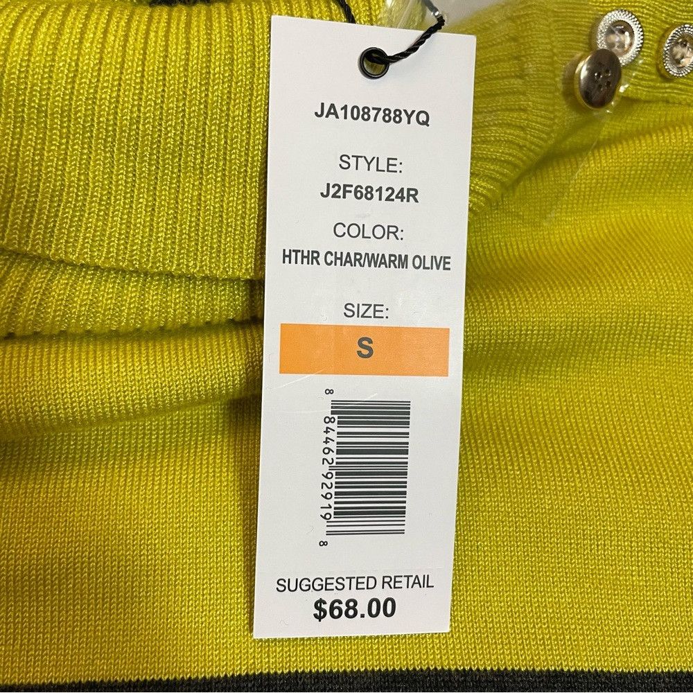 Joseph NWT New Joseph A. Grey Olive Colorblock Knit Pullover Turtl Size S / US 4 / IT 40 - 6 Thumbnail