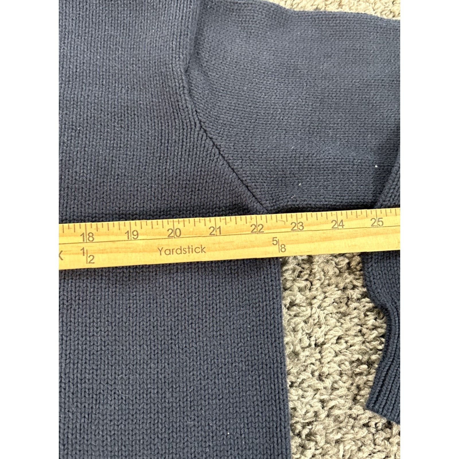 Polo Ralph Lauren VINTAGE Polo Ralph Lauren Sweater Shirt Mens M V-Neck Cotton Cable Knit Chunky 90s Blue Mens Size US M / EU 48-50 / 2 - 3 Thumbnail