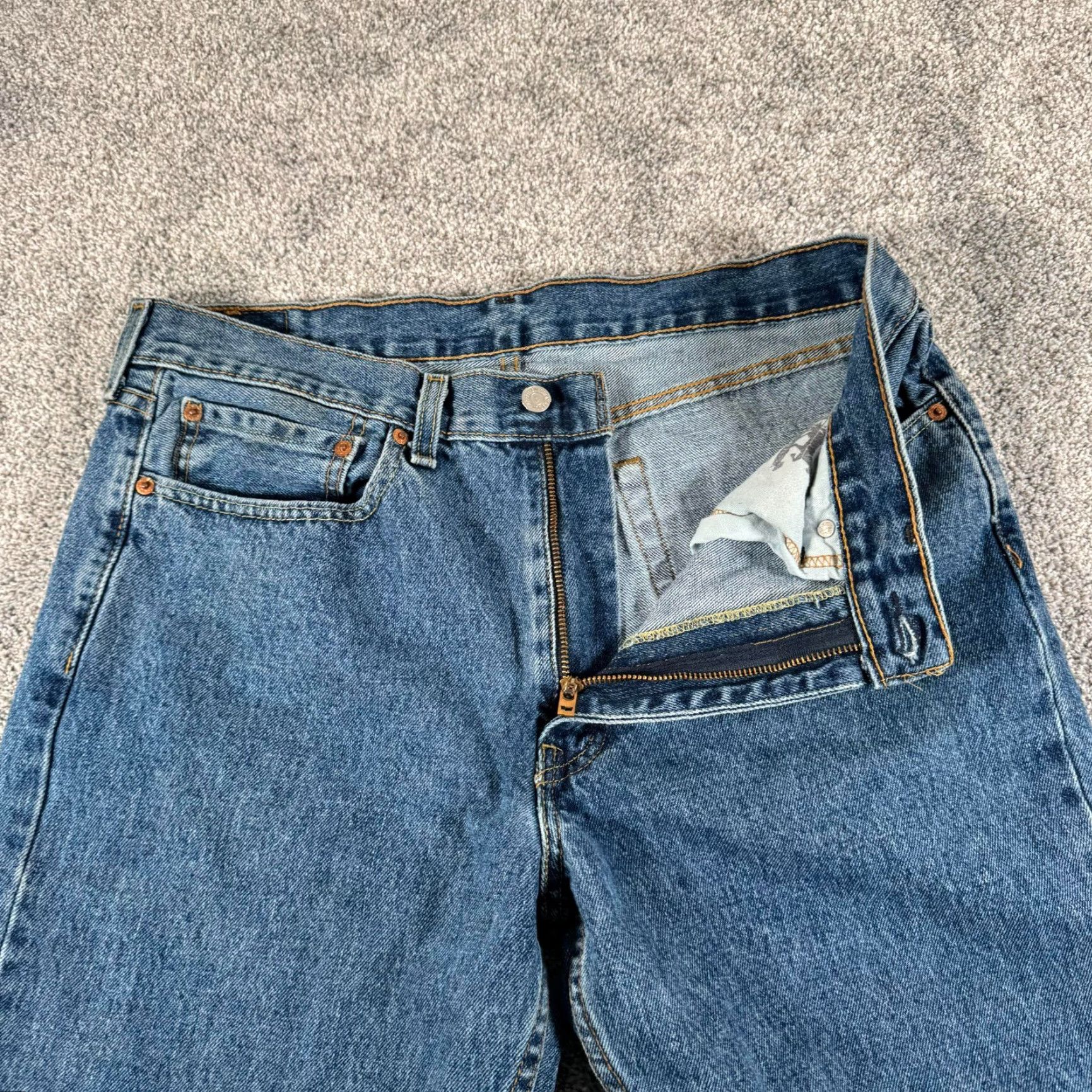 Levi's VINTAGE Levi's Jeans 550 Mens W34X32 90s Y2K Streetwear Denim Preppy Blue 100% Cotton Regular 5-Pocket Mens Jeans Size US 34 / EU 50 - 5 Thumbnail