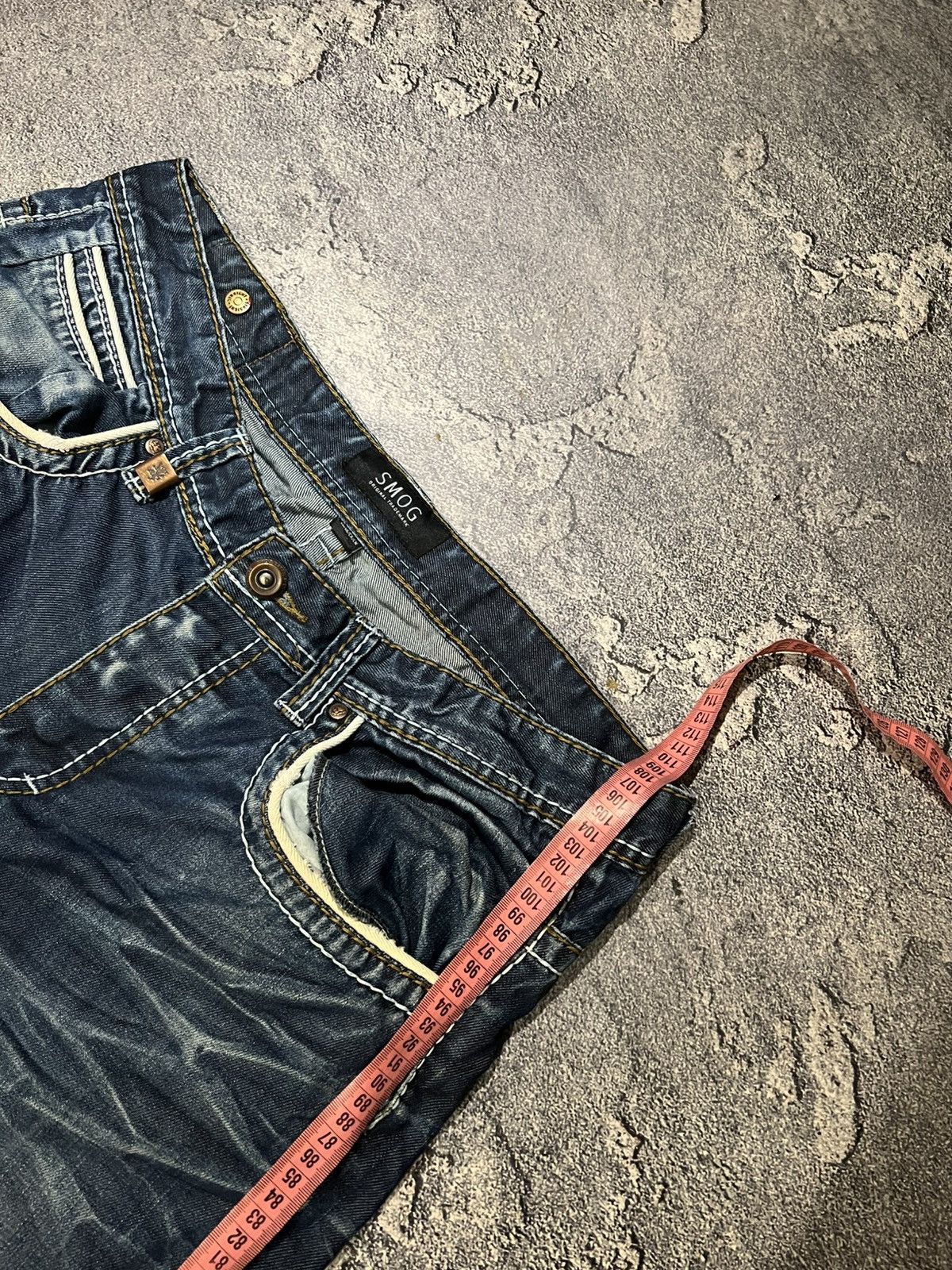 Japanese Brand Faded Shredded Destroyed Slim - Avan Number Nine Style Size US 36 / EU 52 - 11 Thumbnail