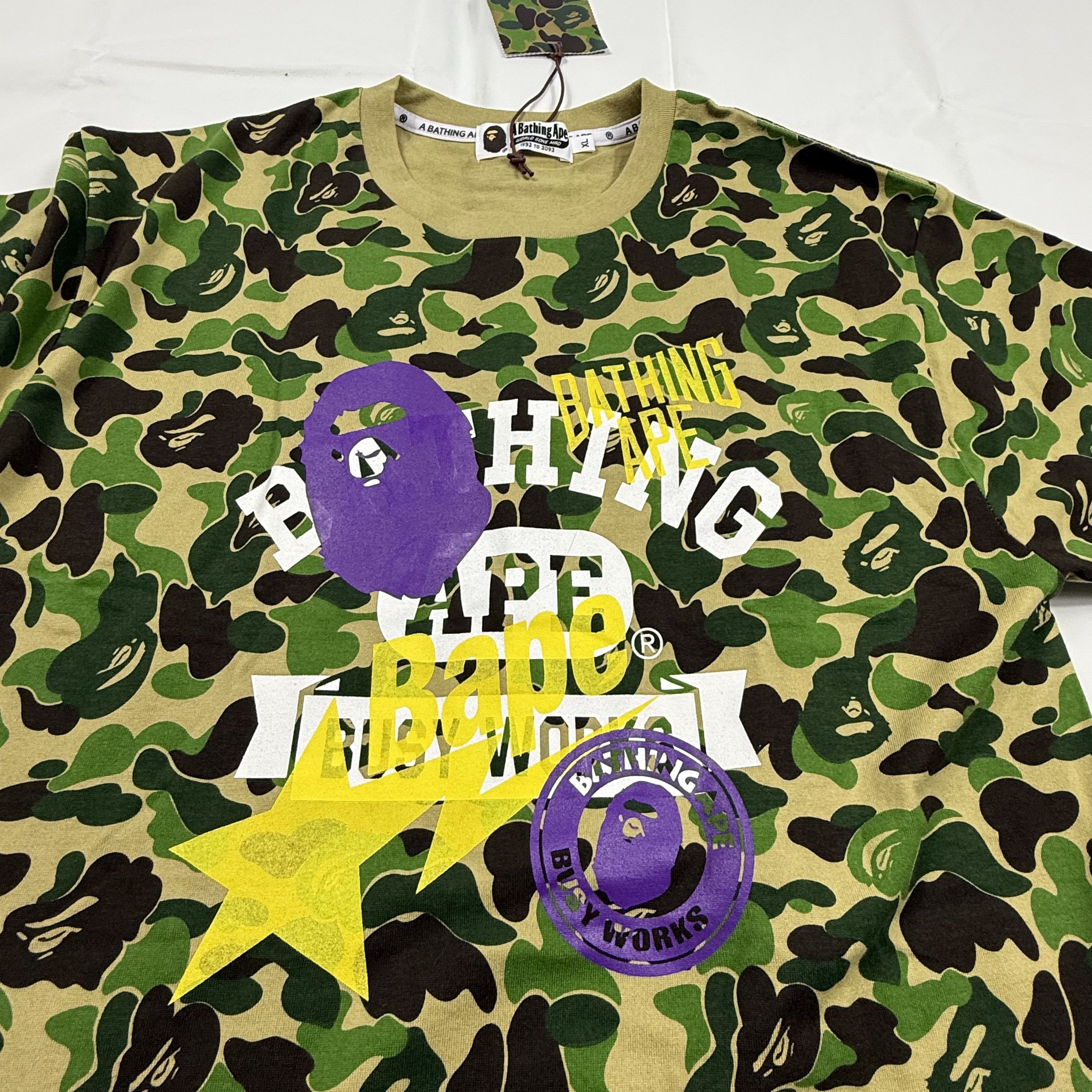 Bape A Bathing Ape Mens ABC Camo Multi Logo Shirt Green XL Size US XL / EU 56 / 4 - 2 Thumbnail