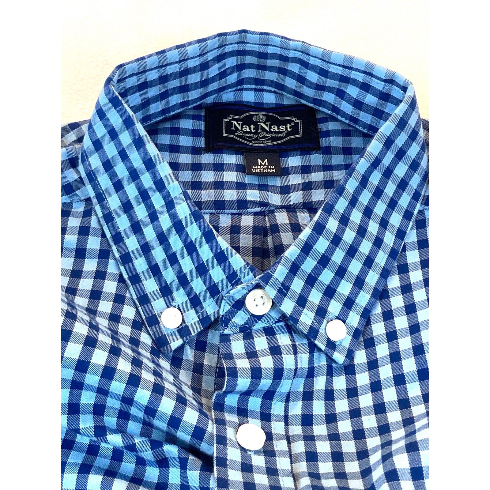 Nat Nast Nat Nast Blue Check Button Down Long Sleeve Shirt Medium Size US M / EU 48-50 / 2 - 2 Thumbnail