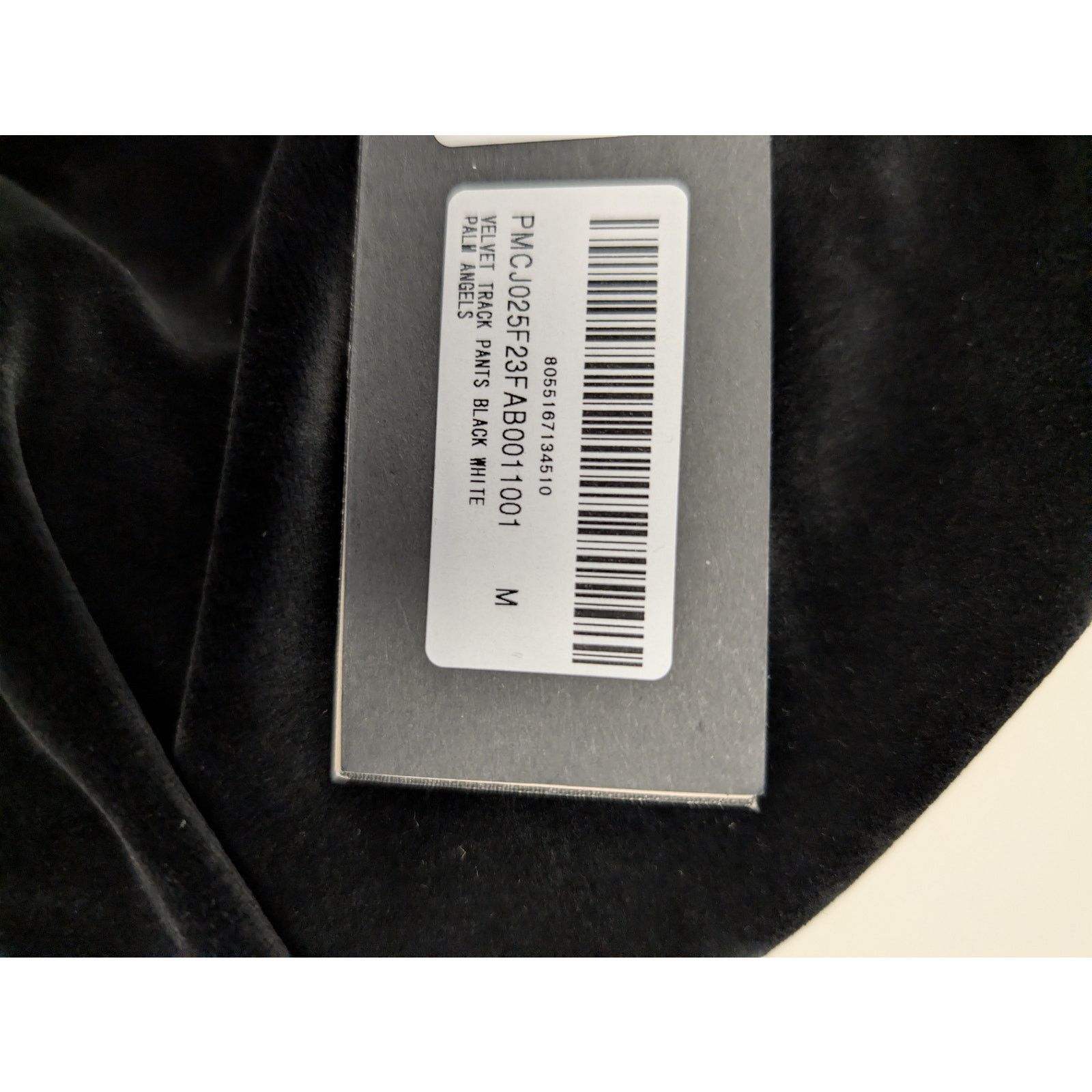 Palm Angels o1rshd1 Q:2 / Velvet Track Pants in Black / White Size US 32 / EU 48 - 23 Thumbnail