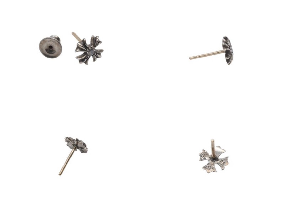 Chrome Hearts Chrome Hearts Diamond Plus Cross Stud Earring Size ONE SIZE - 8 Thumbnail