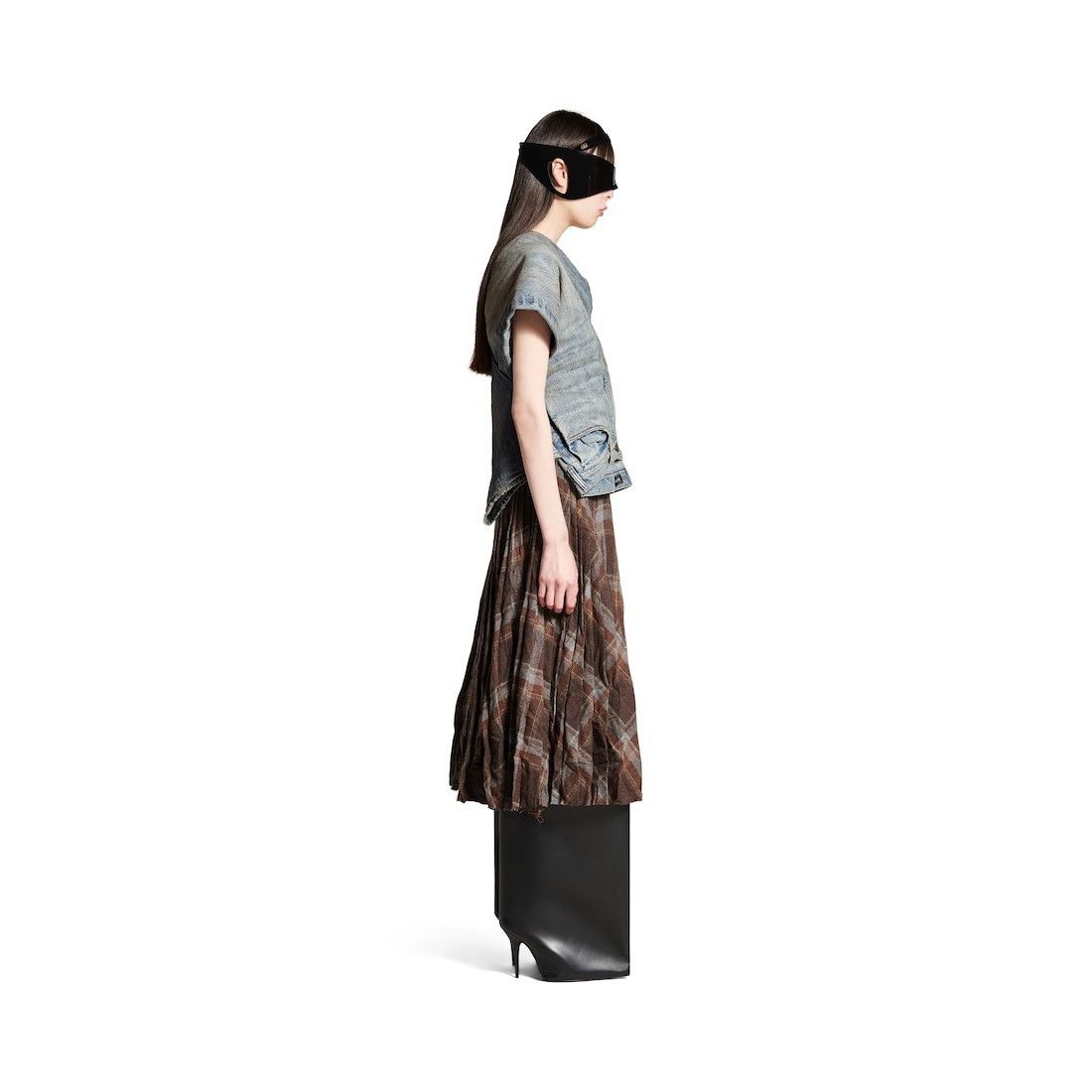 Balenciaga o1tr1nto0526 Creased Pleated Skirt in Multicolor Size 25" / US 0 / IT 36 - 5 Thumbnail