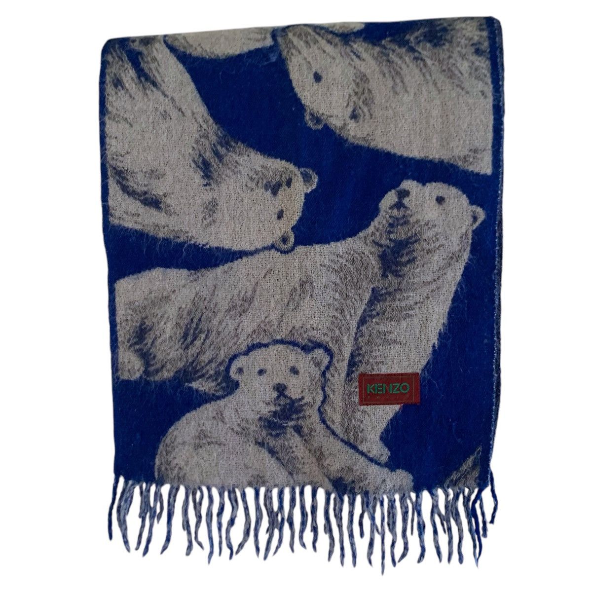 Kenzo Vintage Kenzo Polar Bear Wool Scarf Size ONE SIZE - 3 Thumbnail