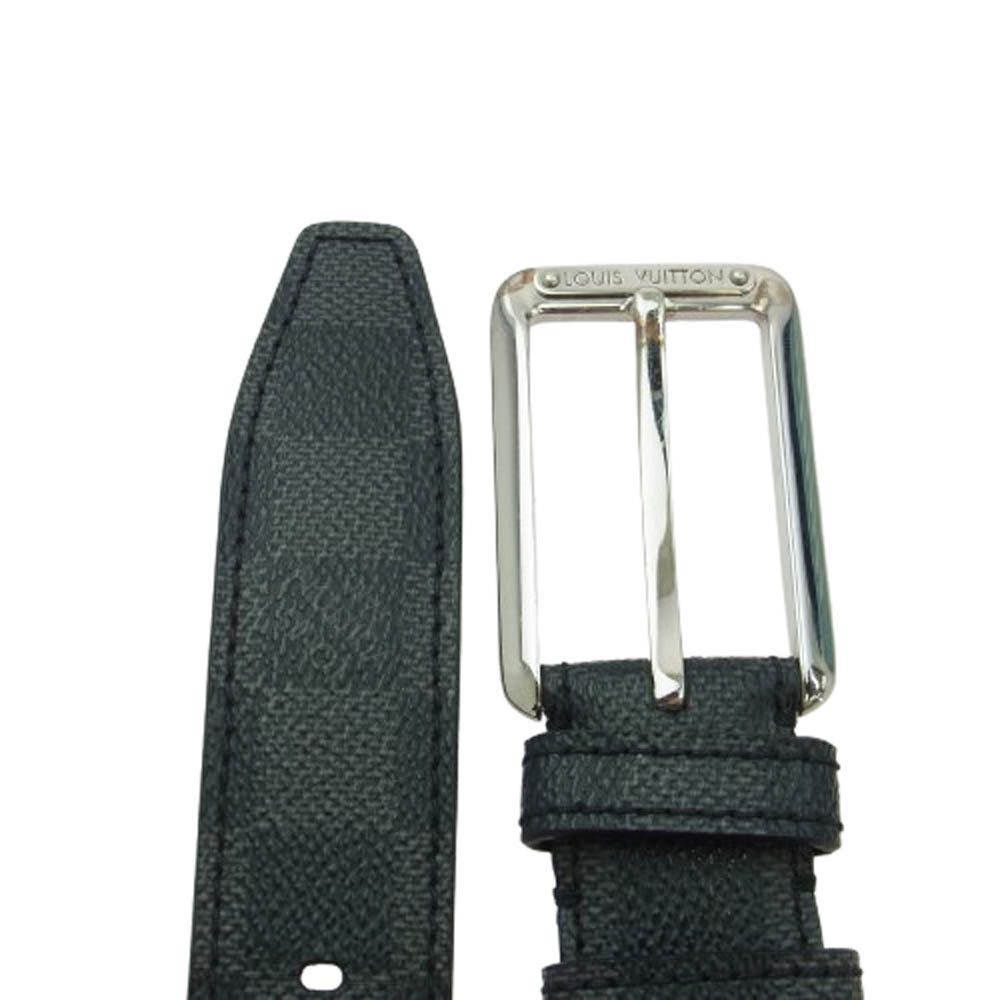 Louis Vuitton Louis Vuitton Black Damier Graphite Belt Size 34 - 2 Thumbnail