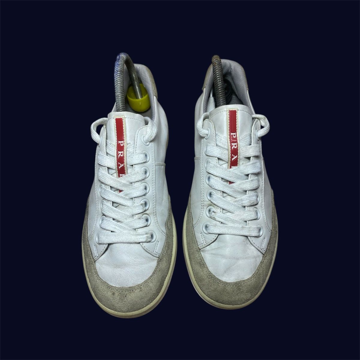 Designer × Prada Luxury prada sneakers shoes 4E3027 white leather Size US 7 / EU 40 - 1 Thumbnail
