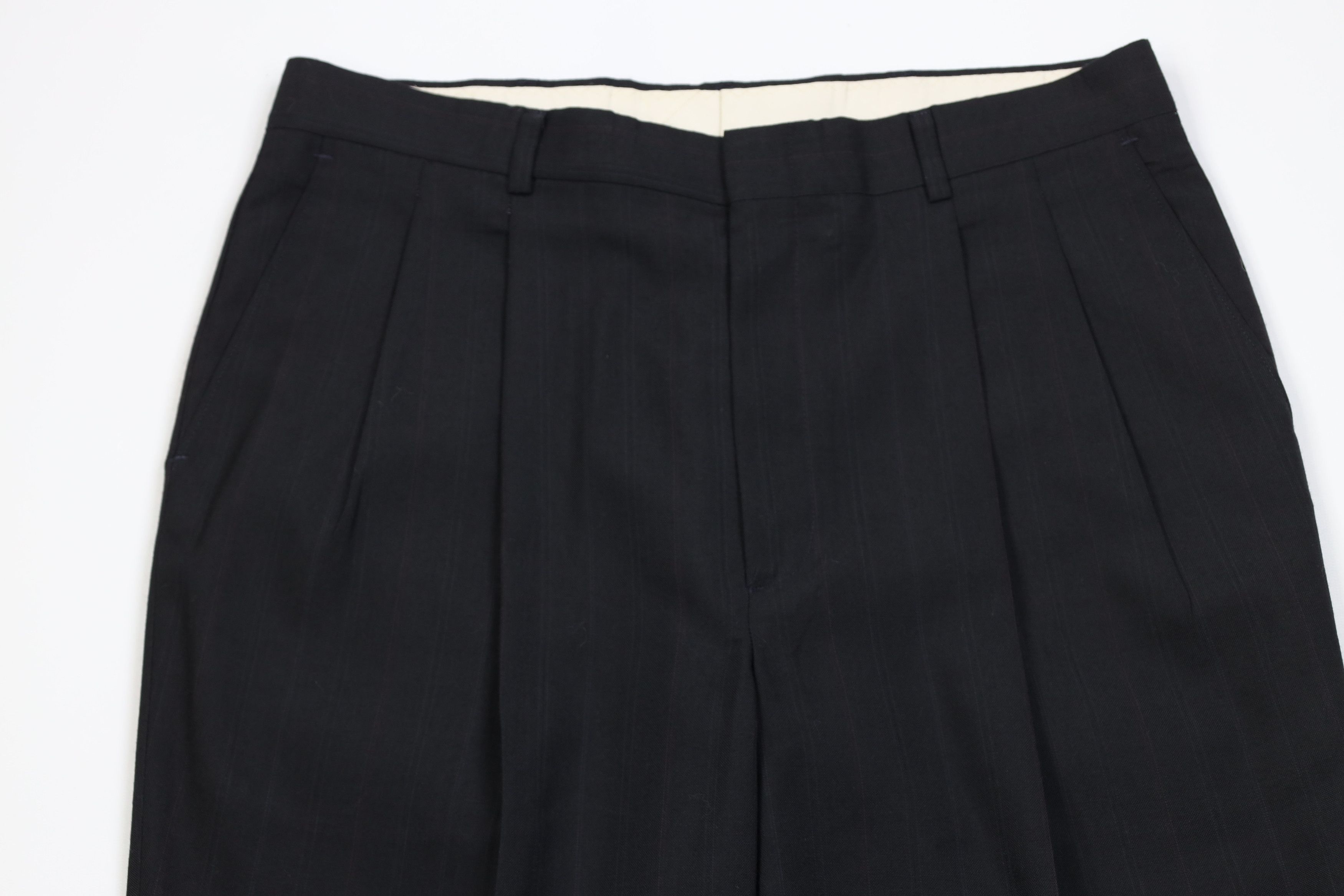 Vintage Vintage 90s Streetwear Wool Blend Striped Wide Leg Pants USA Size US 34 / EU 50 - 2 Thumbnail