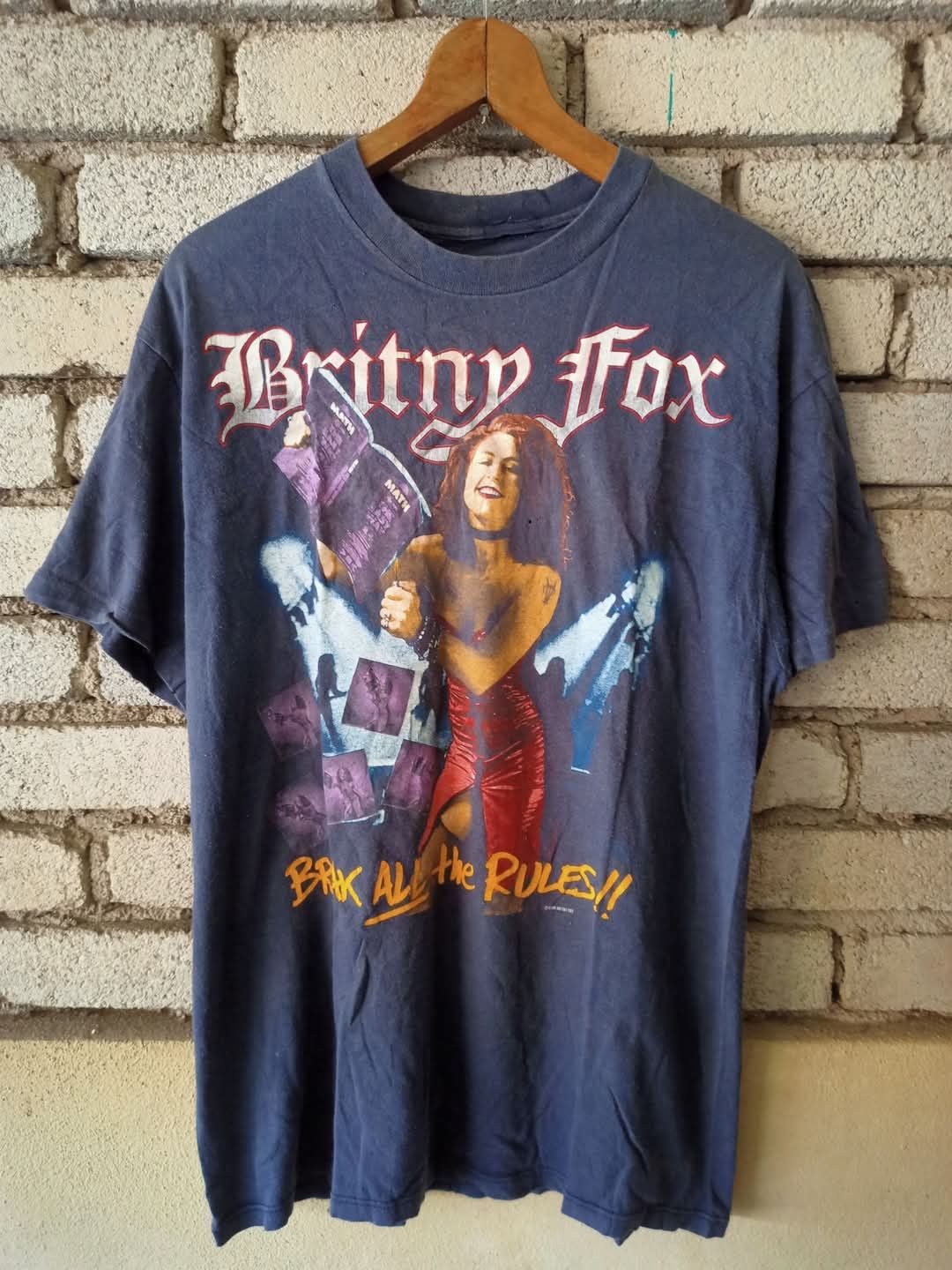 Band Tees × Vintage Vintage 80s Metal Band Britny Fox Break All The Rules Size US L / EU 52-54 / 3 - 1 Thumbnail