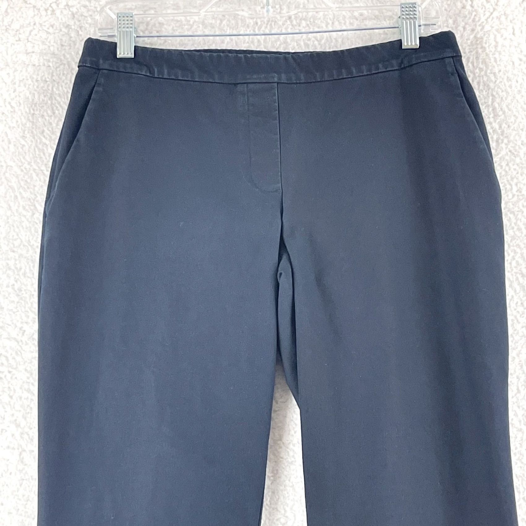 Theory Theory Thaniel Approach Pants Womens Size 6 Black Slim Fit Pull On Made in USA Size 28" / US 6 / IT 42 - 2 Thumbnail