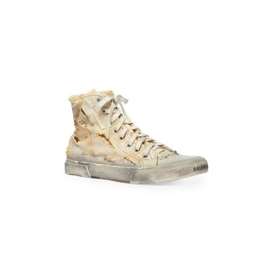 Balenciaga Balenciaga Paris High Destroyed Sneakers Limited White/Black Size US 9 / EU 42 - 1 Thumbnail