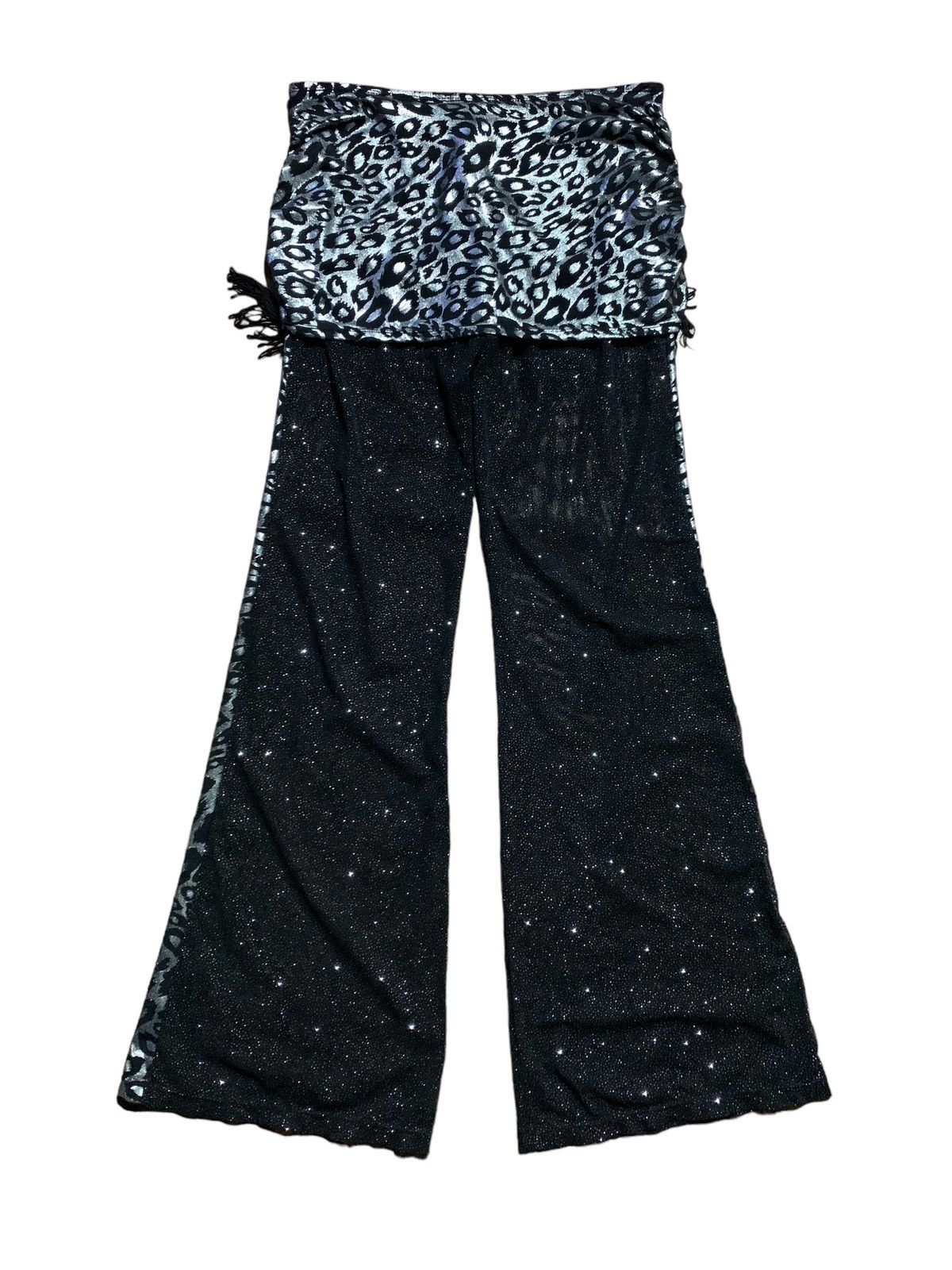 14th Addiction × Beauty Beast × Japanese Brand MayRose flare Leopard blinks mesh sheer pants Size 32" / US 10 / IT 46 - 8 Thumbnail