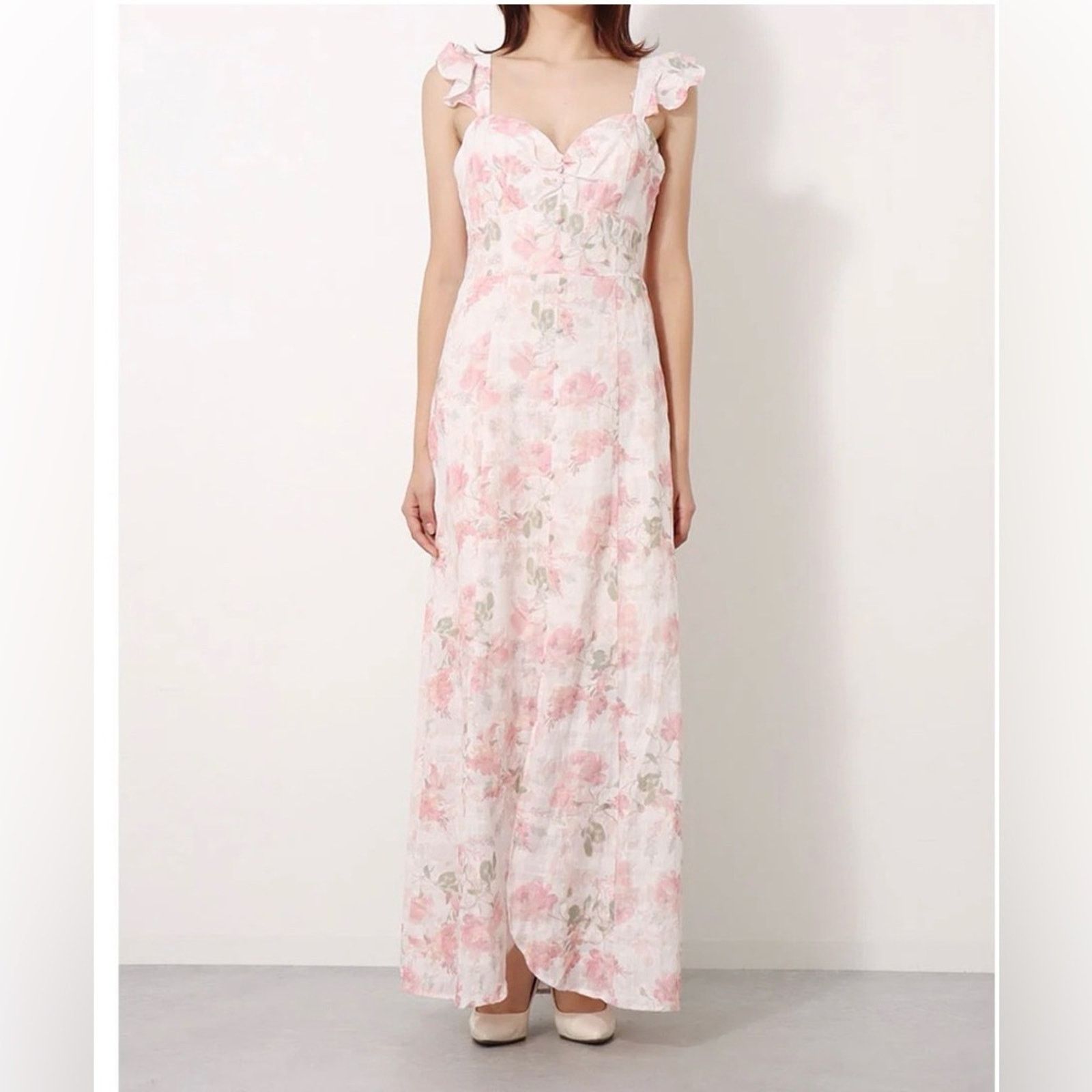 Other New Elegant Floral Dress in Pink and White size 2 Size XS / US 0-2 / IT 36-38 - 7 Thumbnail