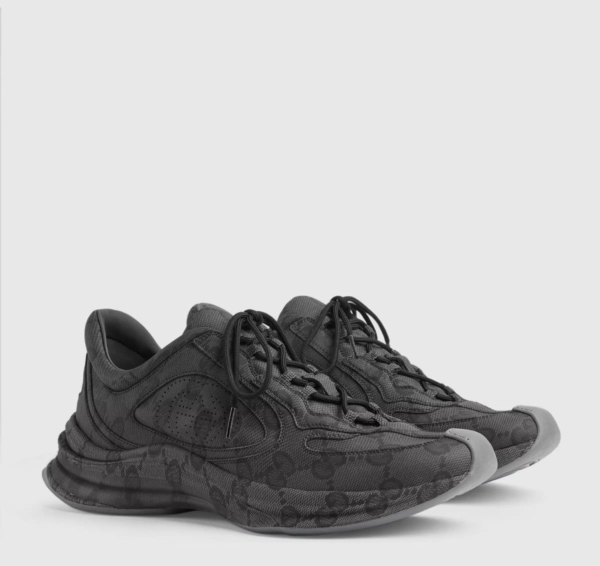 Gucci Gucci Run GG Monogram Black Sneakers Mens Size 11 Authentic Size US 11 / EU 44 - 2 Thumbnail