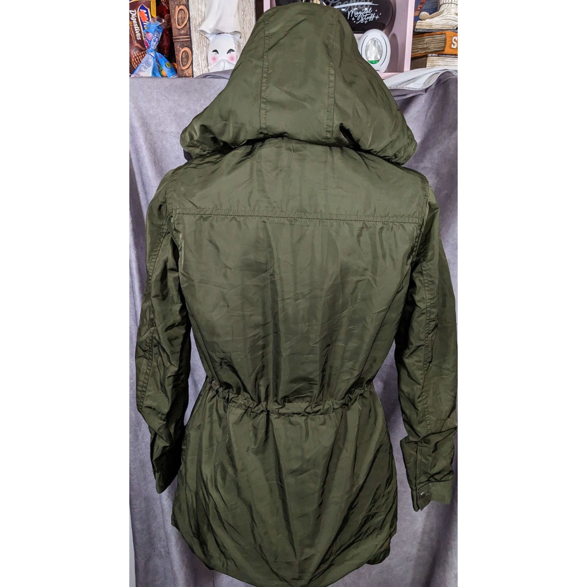 Other Green And Black Zip Up Hooded Jacket by Cali 1850 Size S / US 4 / IT 40 - 13 Thumbnail