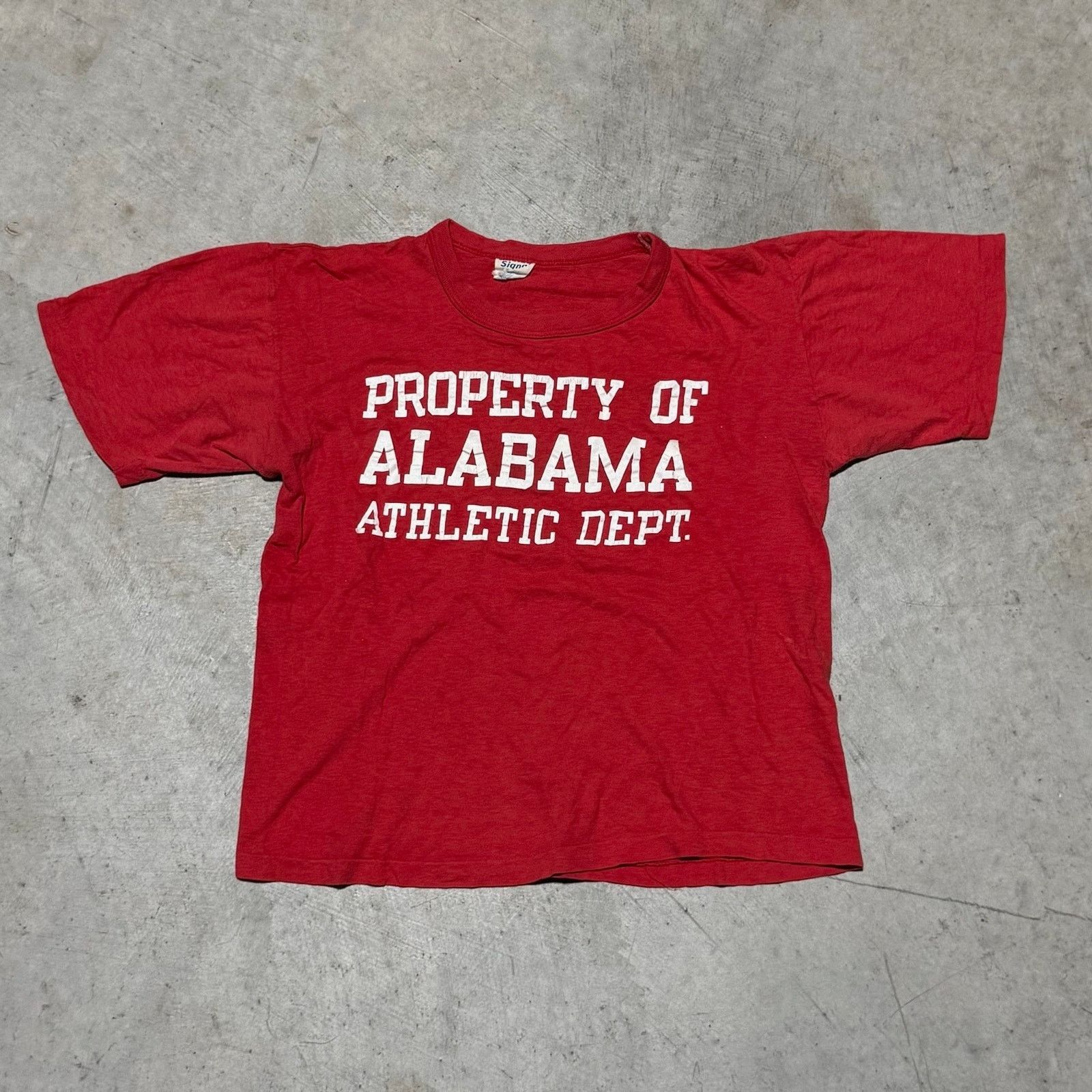 Signal Sport Vintage 80s Alabama Athletic Dept Tee M Red Single Stitch Size US M / EU 48-50 / 2 - 1 Thumbnail