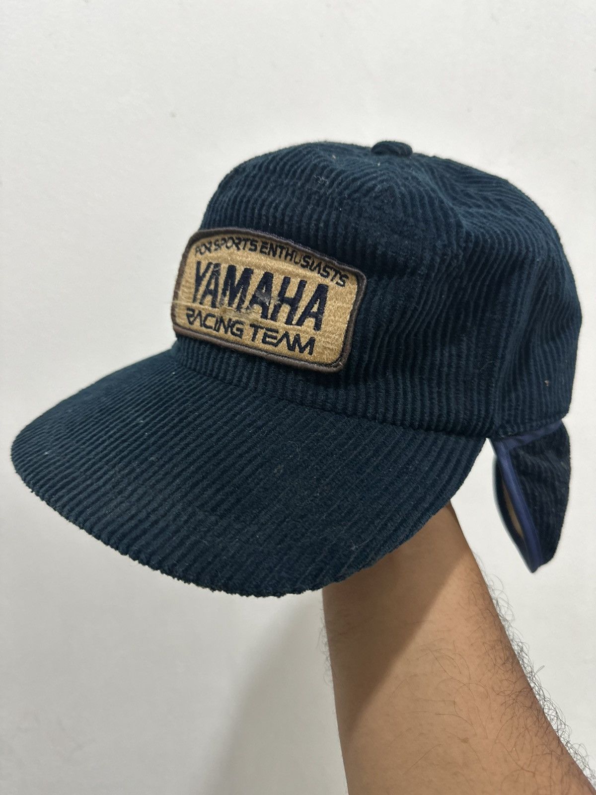 Vintage 80’s Japan Yamaha Racing Corduroy Hat Size ONE SIZE - 1 Thumbnail