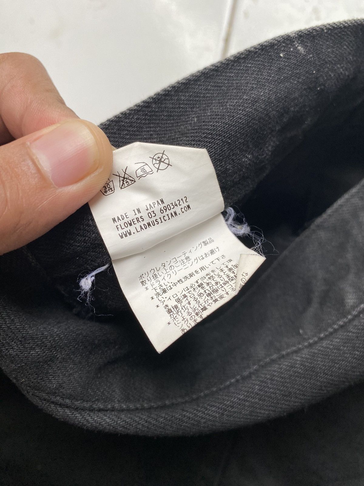 2000s Lad Musician waxed cropped denim pants Denim