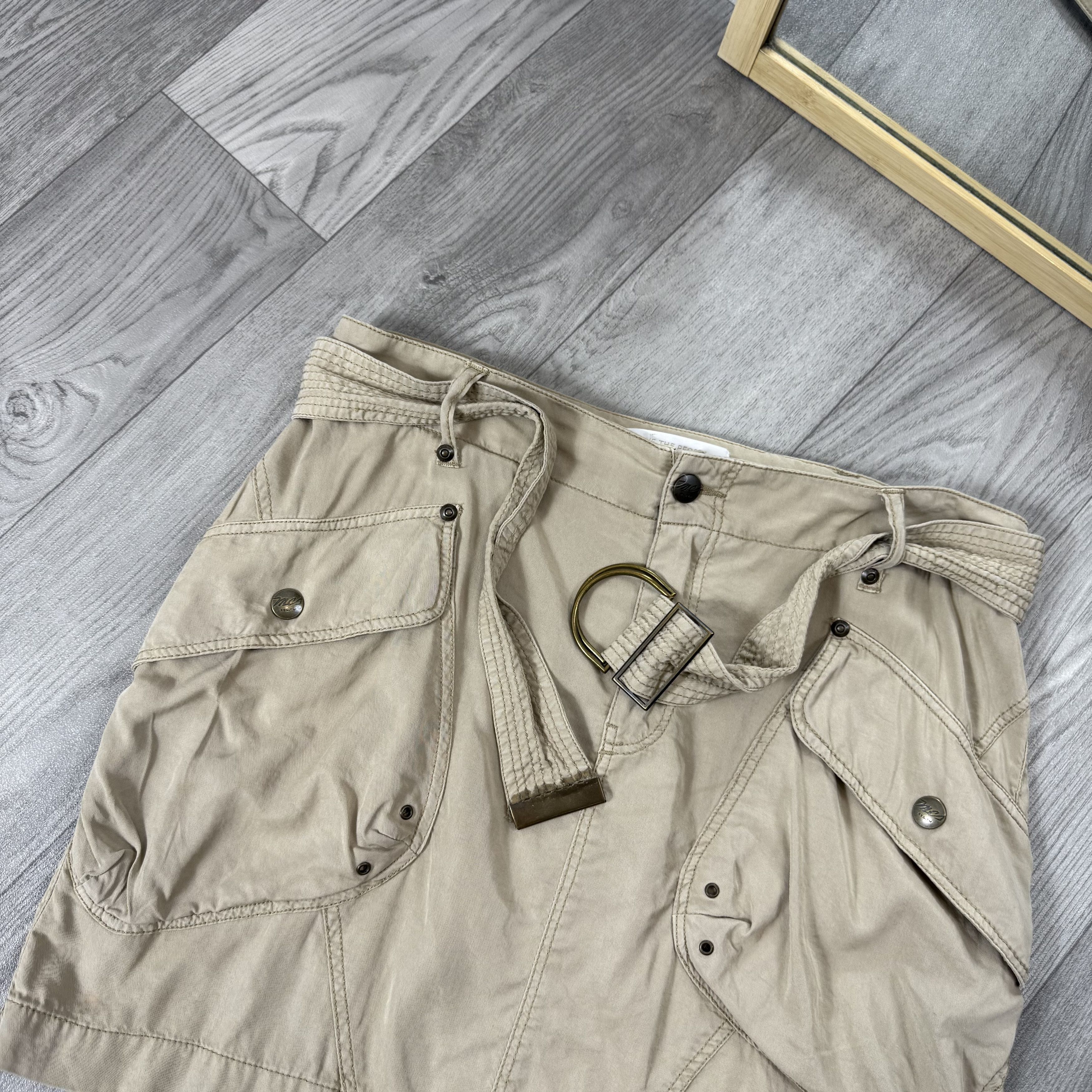 Vintage Vintage Y2K Cargo Pockets Beige Women's Midi Skirt Size 28" / US 6 / IT 42 - 5 Thumbnail