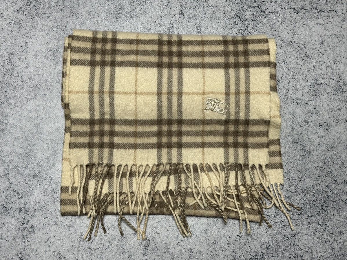 Burberry Burberry Lambswool Cashmere Nova Check Scarf Muffler Size ONE SIZE - 2 Thumbnail