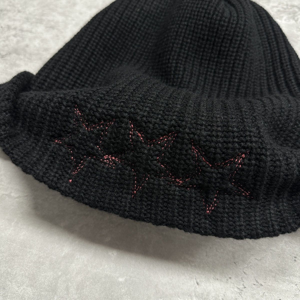 Chrome Hearts Chrome Hearts Sludge Red Star Beanie Black Playboi Carti Size ONE SIZE - 8 Thumbnail