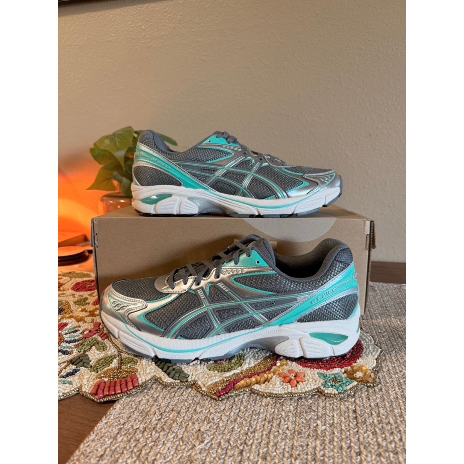 Asics ASICS GT-2160 Steel Grey Waterfall Teal Pure Silver Gel Size US 10 / EU 43 - 1 Thumbnail