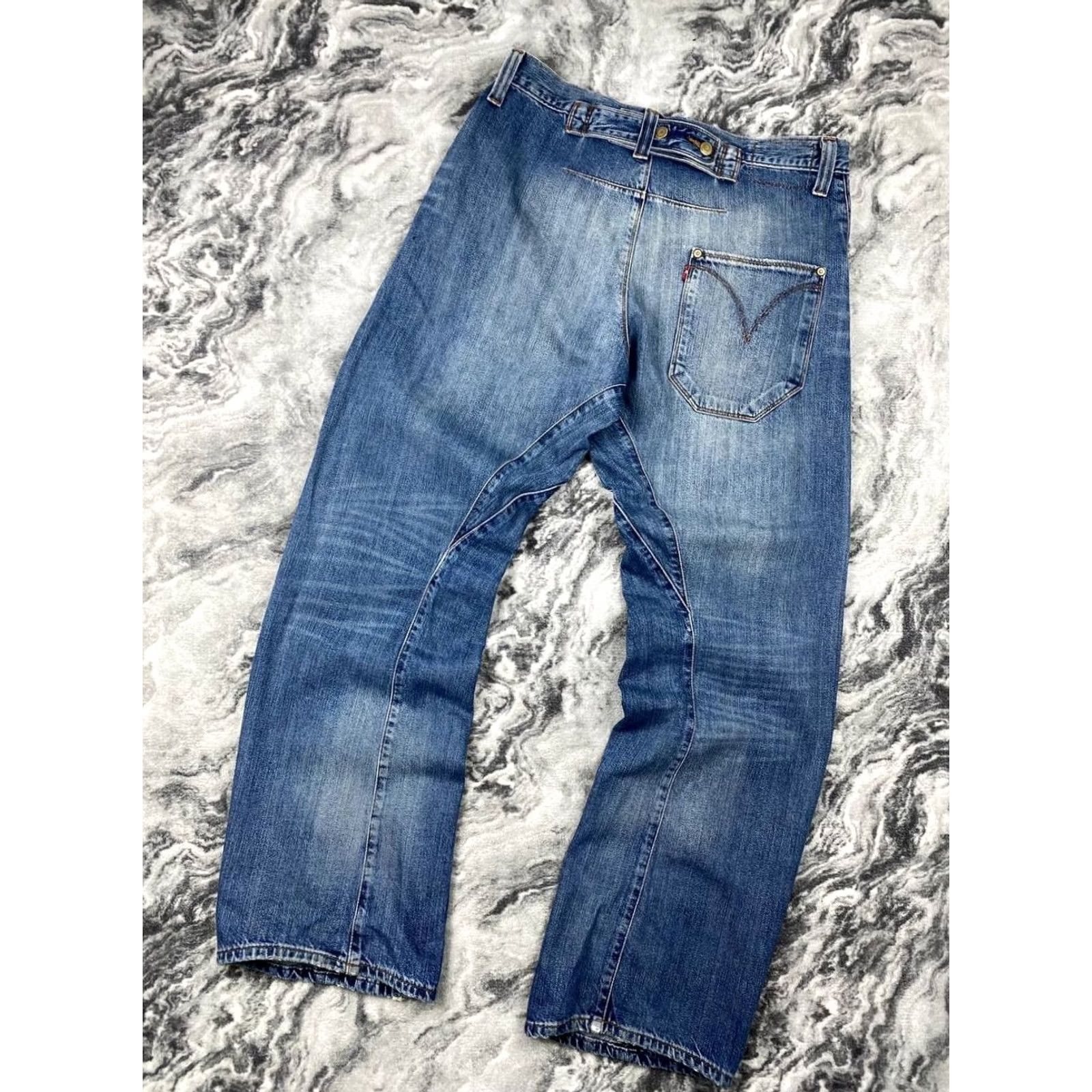 Levi's VINTAGE Levi’s Engineered Twisted Seams Cinch Denim Jeans Men Size 34х34 Blue Size US 34 / EU 50 - 2 Thumbnail