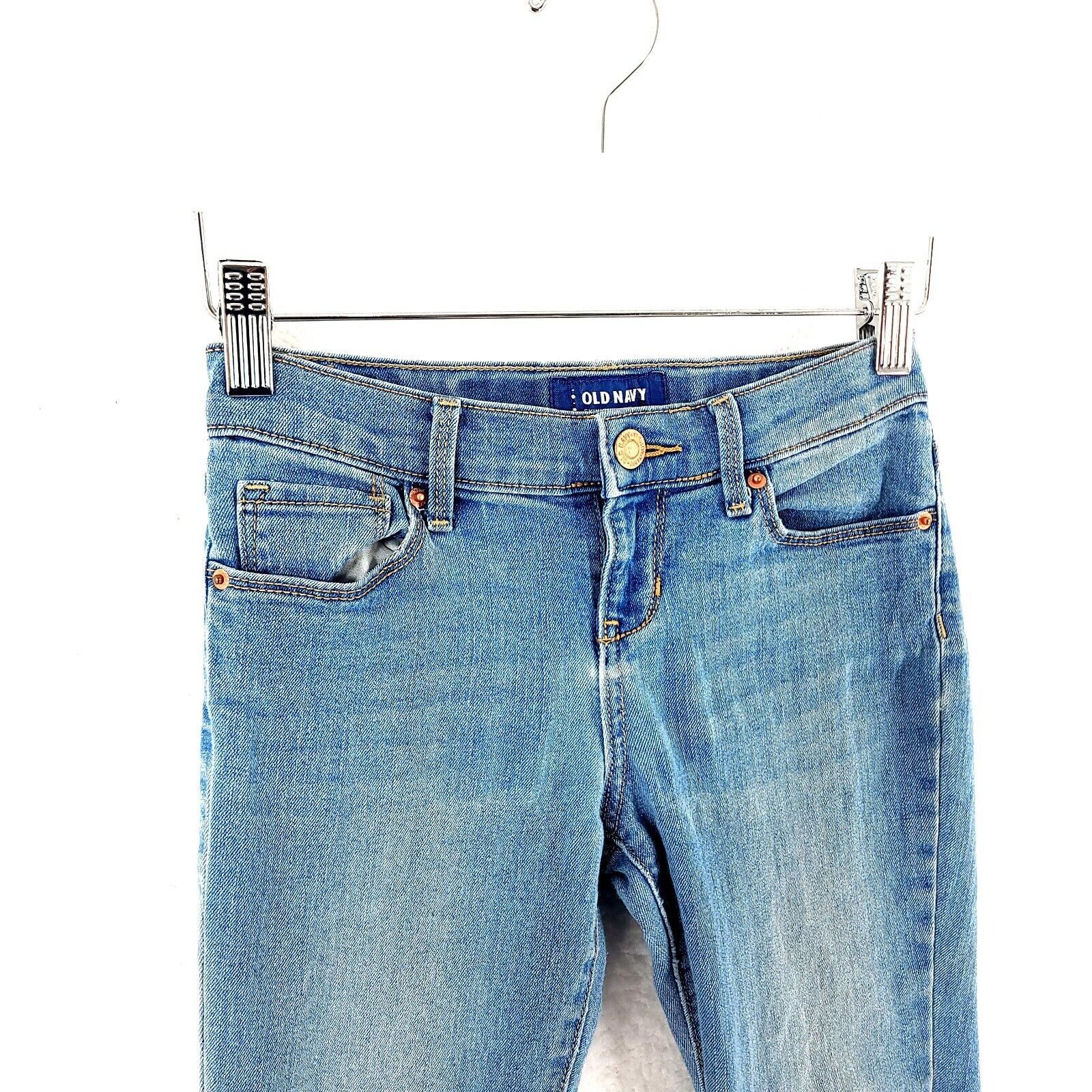 Old Navy Old Navy Skinny Large Size 10 Girls Blue Stone Wash Light Wi Size 32" / US 10 / IT 46 - 2 Thumbnail