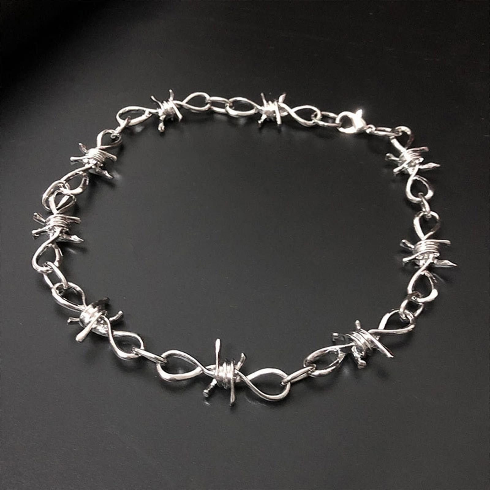 Jewelry Barbed Wire Necklace, Choker Necklace Size ONE SIZE - 2 Thumbnail