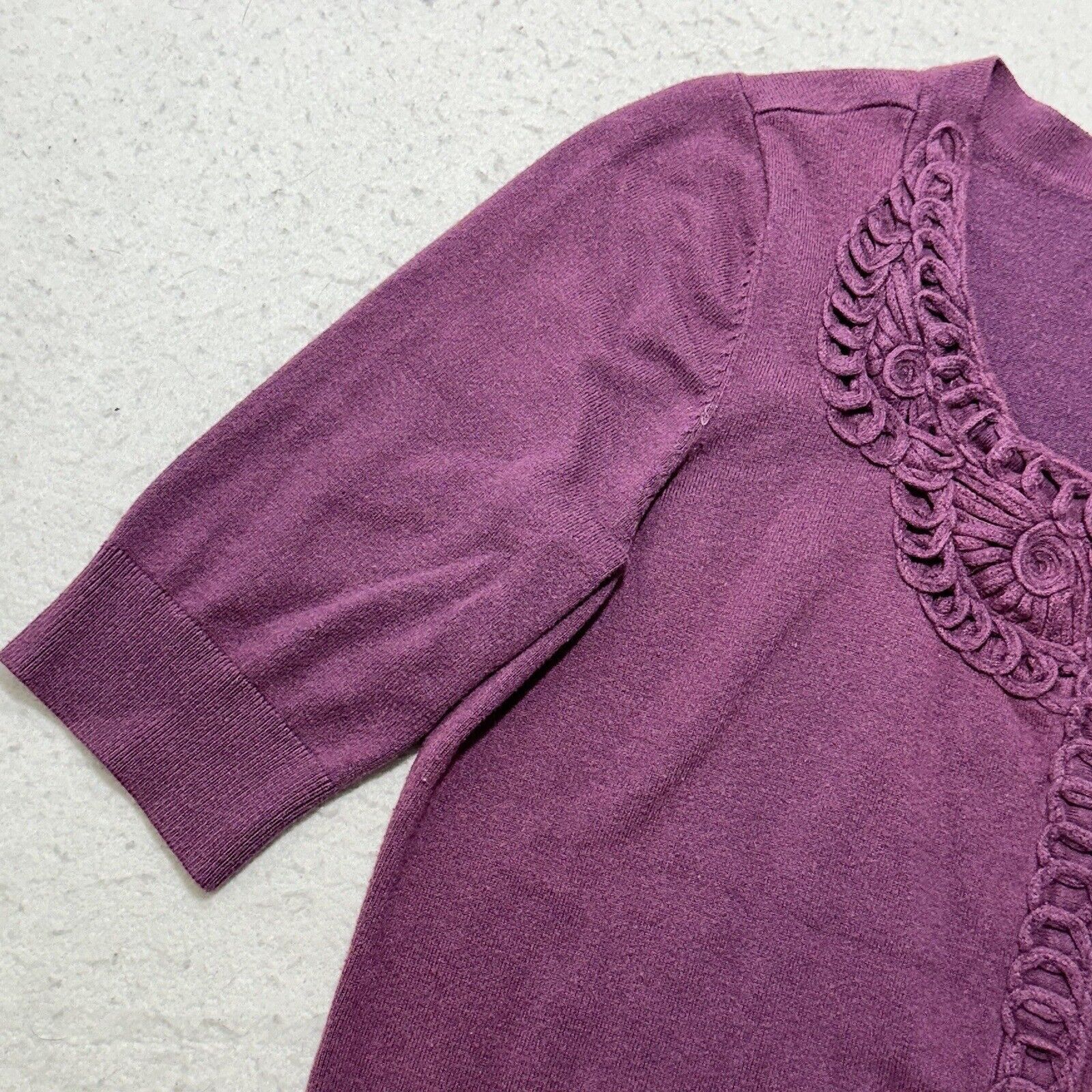 Other Halogen Medium Snap Button Front Cardigan Emroidery Sweater Size M / US 6-8 / IT 42-44 - 6 Thumbnail