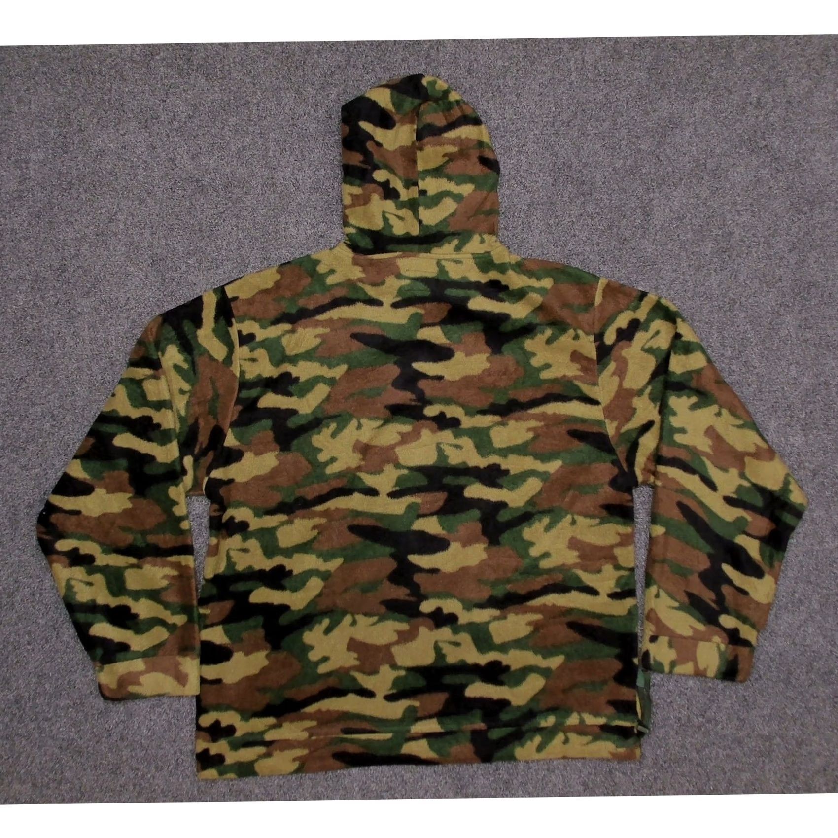 Vintage Highland Outfitters Woodland Camo Fleece Zip Hoodie Mens XXL Green Camouflage Y2K Gorpcore Vintage Full Zip Pockets Size US XXL / EU 58 / 5 - 4 Thumbnail