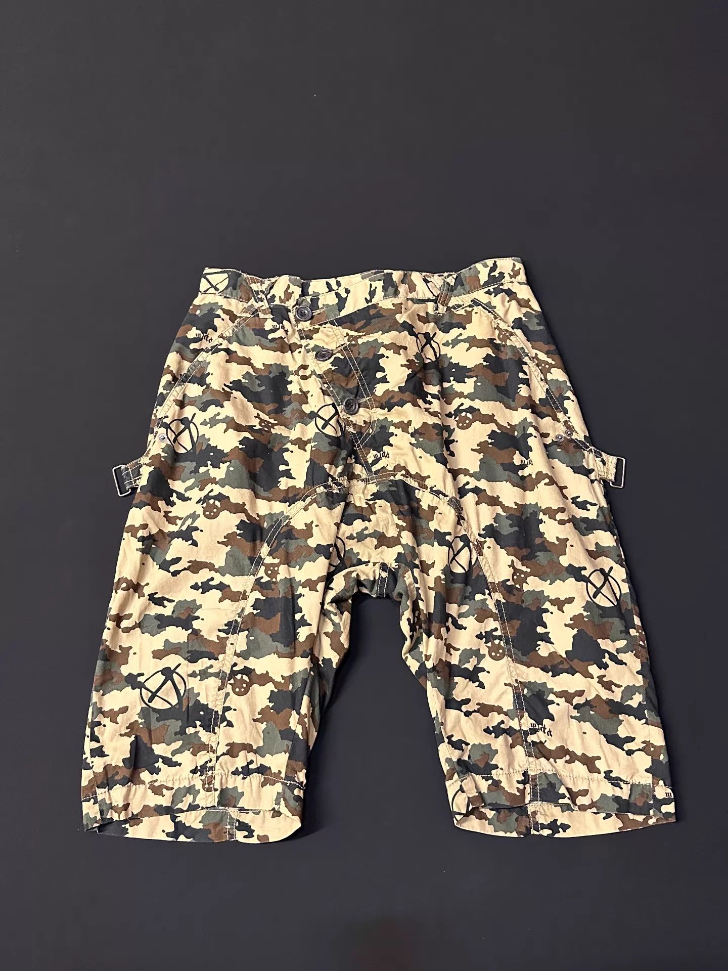PPFM Vintage 90s PPFM Camo Cargo Mid-Length Japan Rare Size US 32 / EU 48 - 1 Thumbnail