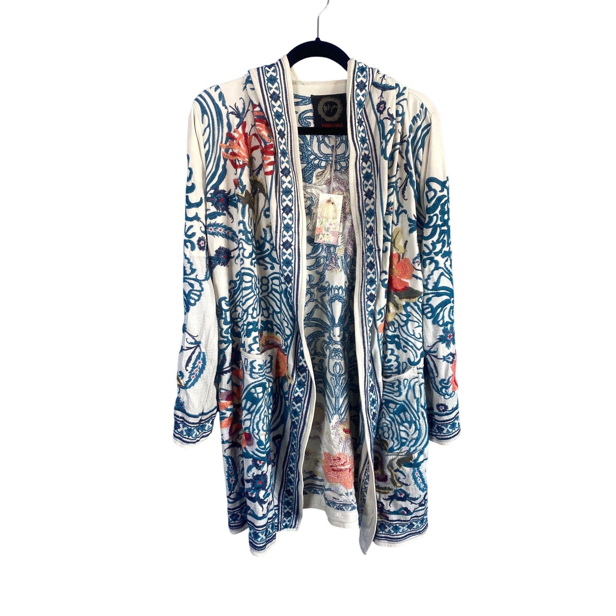 Johnny Was NWT Johnny Was Hooded Duster Embroidered Open Cardigan Small Size S / US 4 / IT 40 - 2 Thumbnail