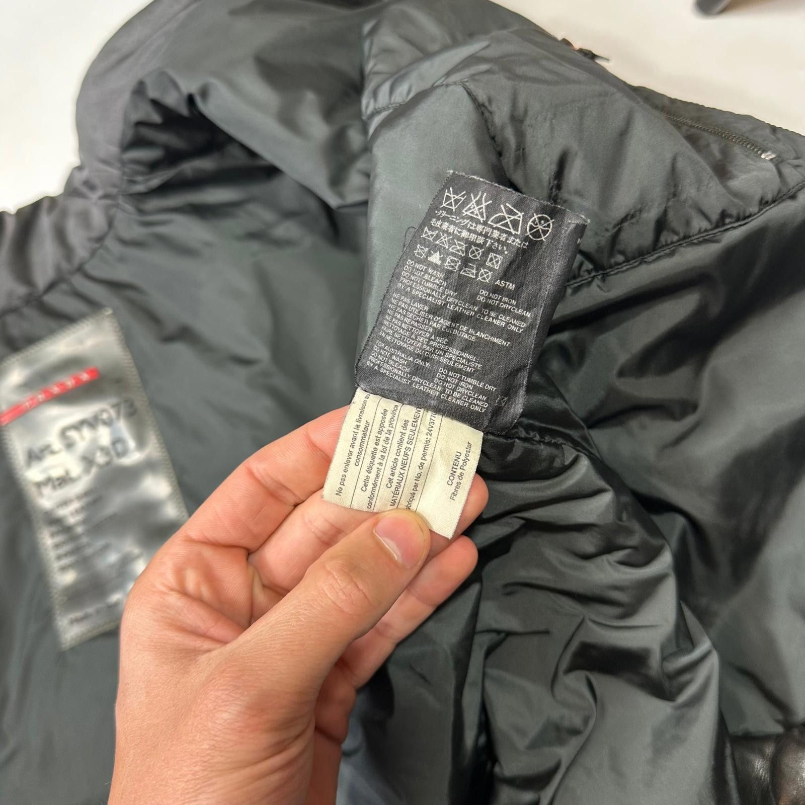 Prada Prada Sport 00’s Leather Nylon 3D Panelled Puffer Jacket M/L Size US M / EU 48-50 / 2 - 10 Thumbnail