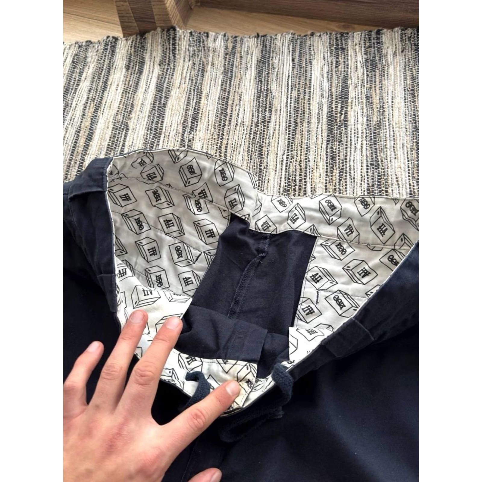 J Brand VINTAGE Beams Japan Shorts Bermuda Casual Blue 2XL Beams Made In Japan Mens Size US 39 - 7 Thumbnail