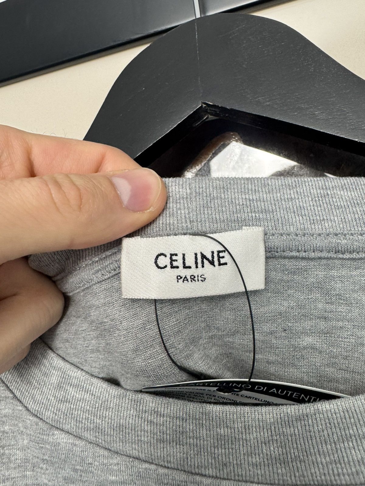 Celine Celine Designer Oversize Fit Gray Tee Flag Print Luxury Rare Size US S / EU 44-46 / 1 - 3 Thumbnail