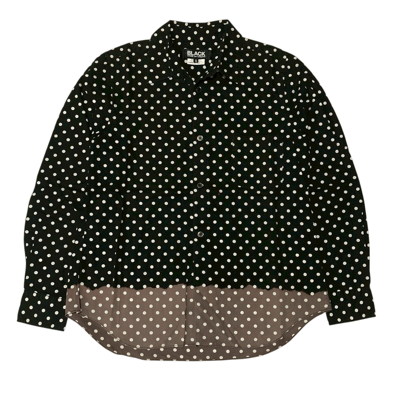Comme des Garcons Black BLACK Comme des Garcons Polka Dot Contrast Shirt Size US S / EU 44-46 / 1 - 1 Thumbnail