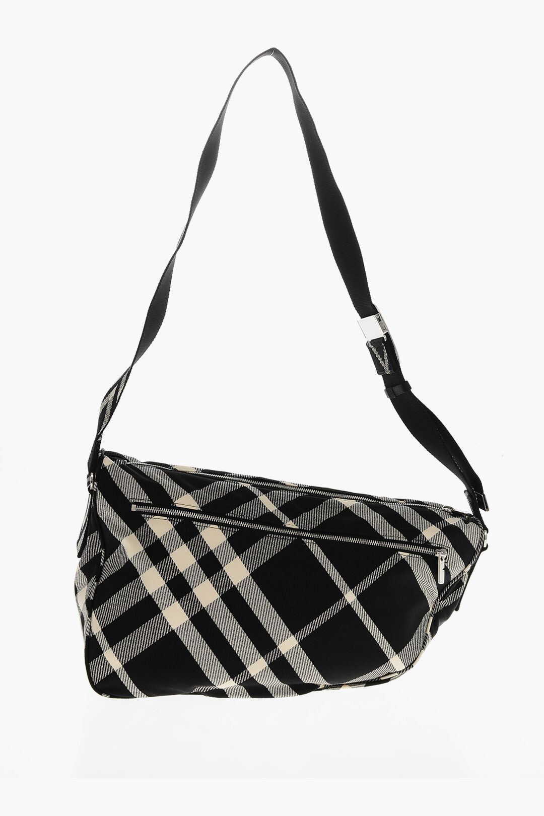 Burberry og1mm1125 Size: OS / Checked Crossbody Bag in Black/White Size ONE SIZE - 1 Thumbnail