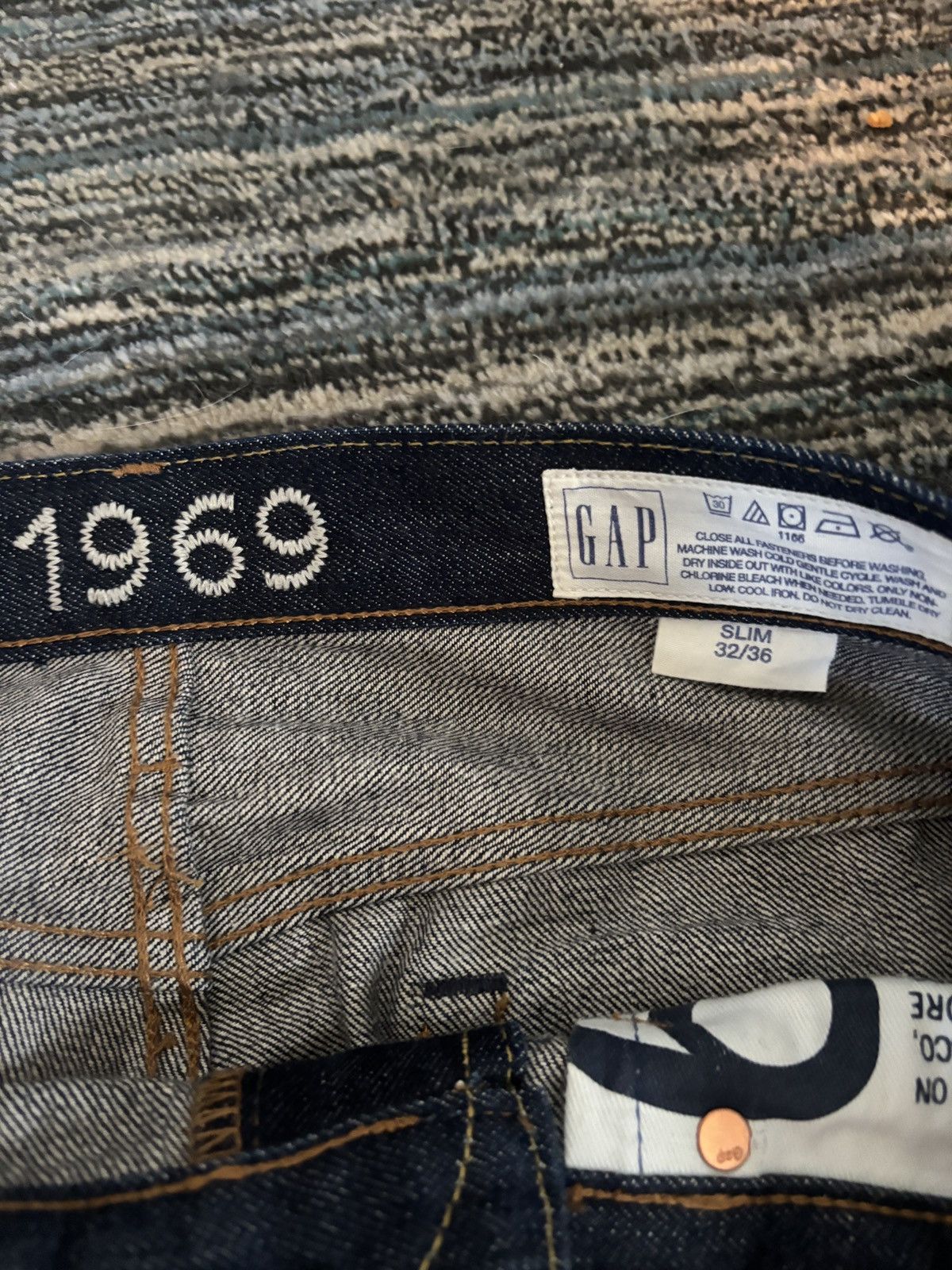 Gap Raw Japanese selvedge denim Gap 1969 Jeans Straight Size US 32 / EU 48 - 4 Thumbnail