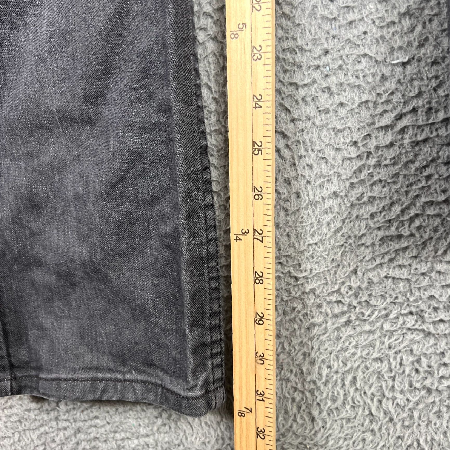 Levi's Levi's 514 Jeans Mens 34x34 Black Straight Leg 5-Pocket Denim Regular Waist Zip Inseam 34 Pockets Logo Size US 34 / EU 50 - 3 Thumbnail