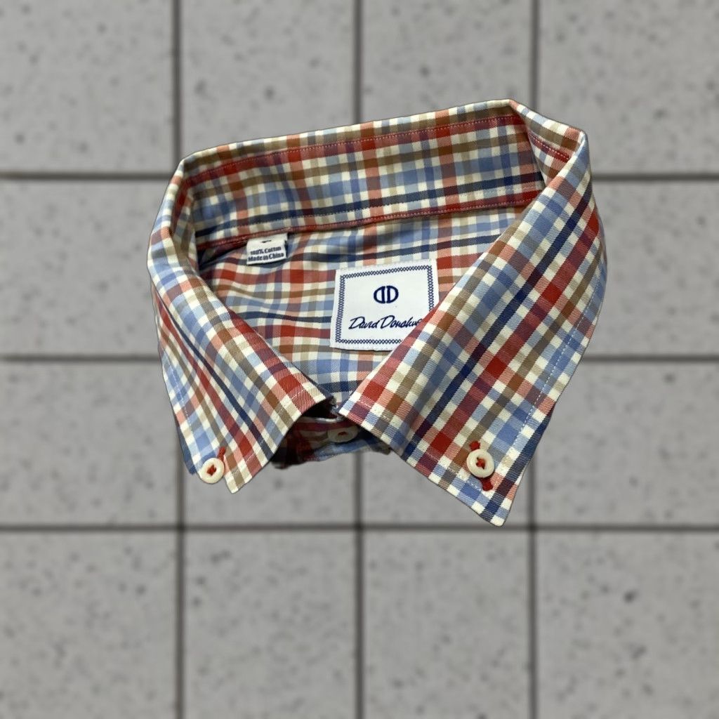 David Donahue VINTAGE David Donahue Button Shirt Men XL Plaid Business Preppy Oxford Shirt Size US XL / EU 56 / 4 - 1 Thumbnail