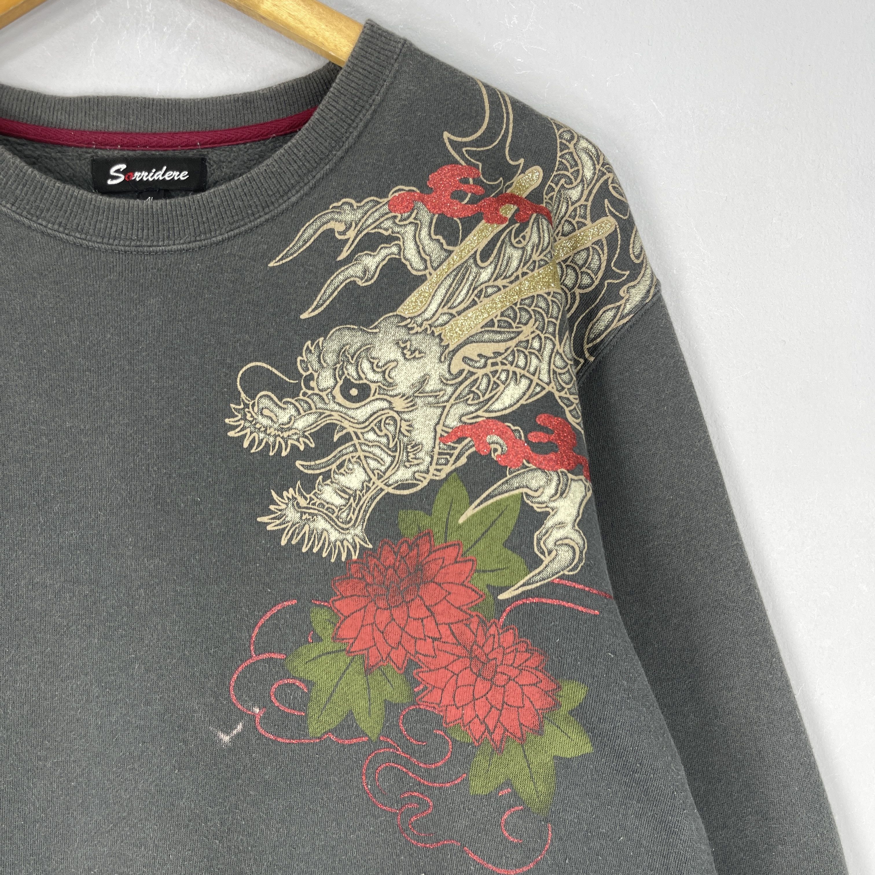 Japanese Brand Vintage Japanese SUKAJAN Dragon Over Printed Sweatshirt Size US L / EU 52-54 / 3 - 5 Thumbnail