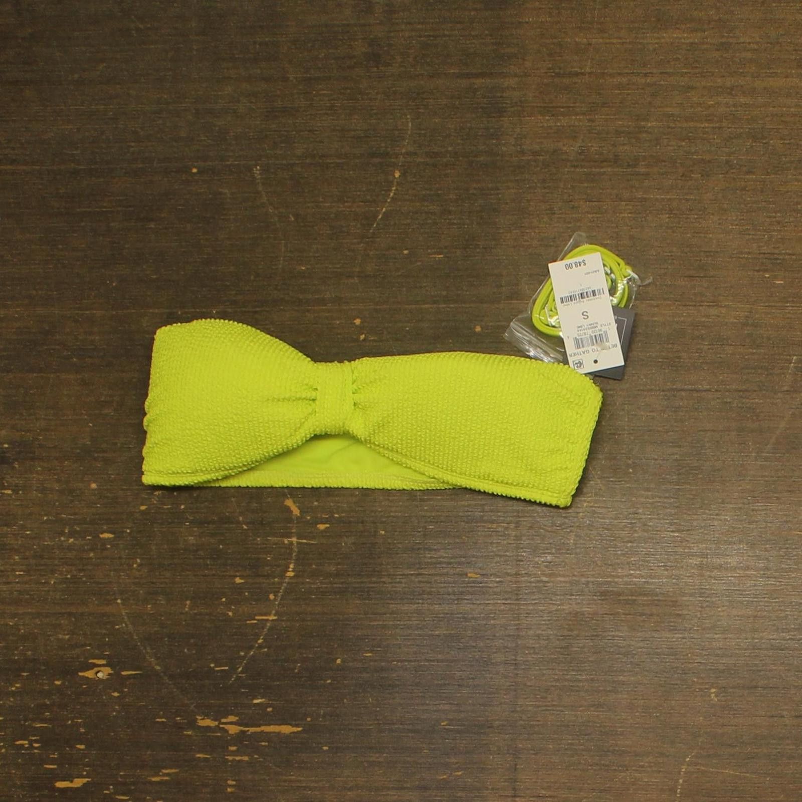 Bar III Nwt Bar Iii Bikini Swim Top Mbbg24144 Sunny Lime Green S Size ONE SIZE - 1 Thumbnail