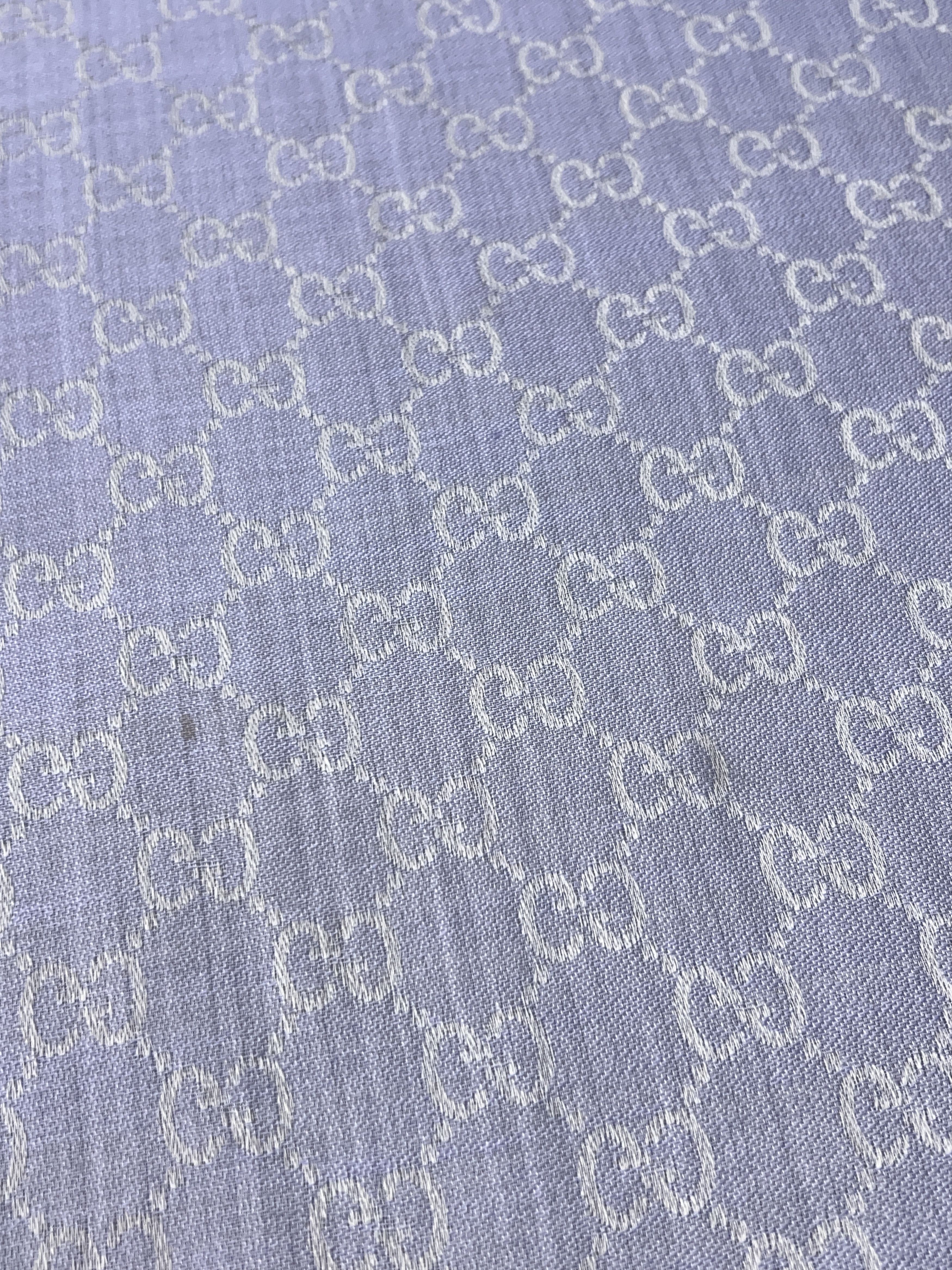 Gucci GG Guccissima Square Wool Silk 140x140 cm Purple Scarf Shawl Size ONE SIZE - 9 Thumbnail