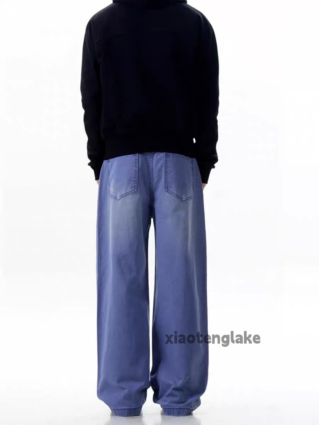 Washed faded loose baggy carpenter stain cargo pants