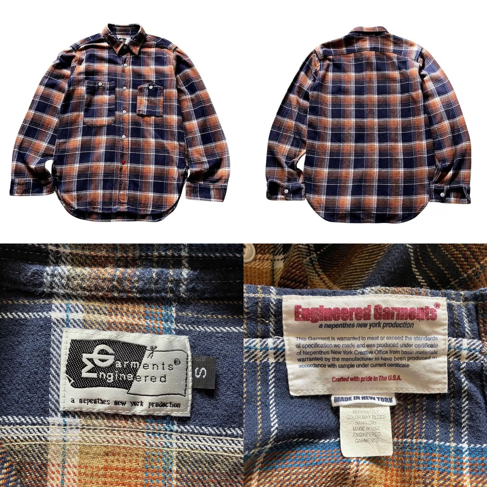 Engineered Garments ENGINEERED GARMENTS OMBRE CHECK FLANNEL SHIRT MEN MULTICOLOR COTTON SIZE M USED Size US M / EU 48-50 / 2 - 10 Thumbnail