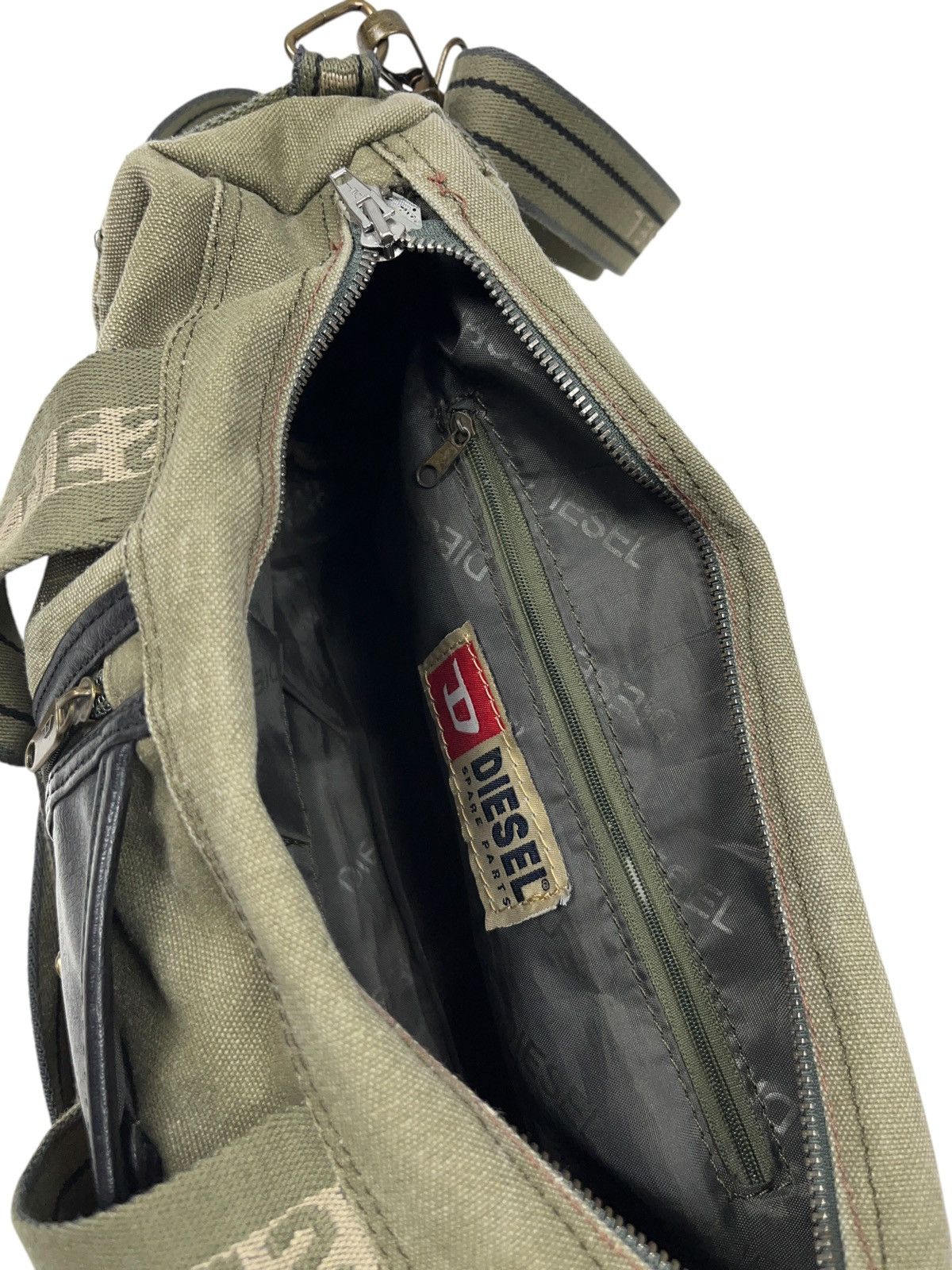 Diesel Vintage Diesel Canvas Khaki Crossbody Bag Utility Size ONE SIZE - 8 Thumbnail