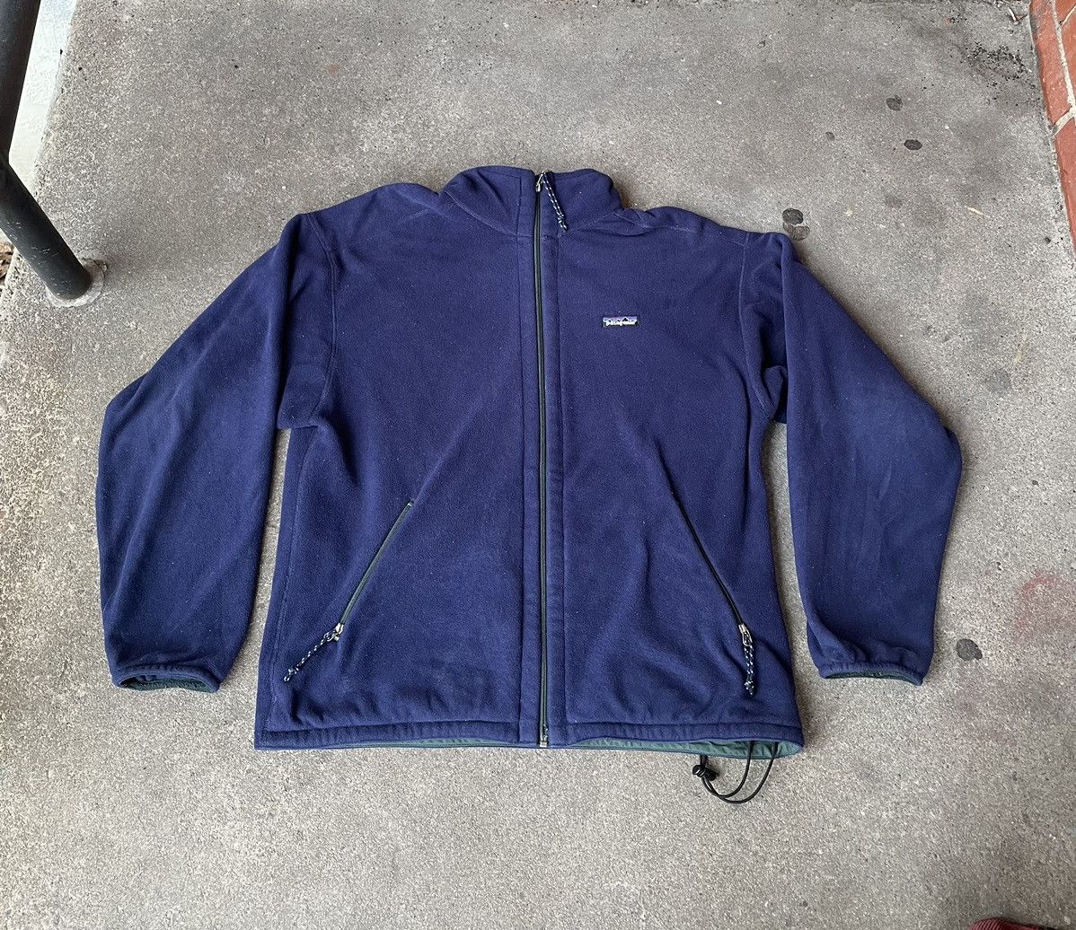 image of Vintage 90's Patagonia Full Zip Fleece Jacket Made In Usa in Blue, Men's (Size Large)